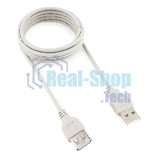 Кабель удлинит. USB2.0 Gembird/Cablexpert CC-USB2-AMAF-6-N серый (1.8м, AM/AF, пакет) (CC-USB2-AMAF-6-N)