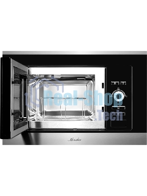 Микроволновая печь встраиваемая Monsher MMH 201 BX 60 см, 20 л, 8 автоматических кулинарных программ, 5 режимов мощности, функция размораживания по весу полуфабрикатов или по времени, черный и нерж.