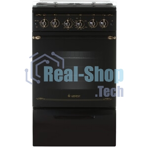 Плита газовая Gefest ПГ 5100-02 0183 черный, конфорок 4 шт, духовка 52 л, 50 см x 85 см x 58.5 см
