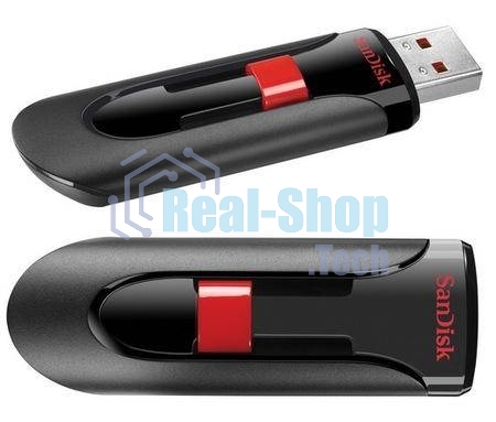 Флешка USB Sandisk 64Gb Cruzer Glide SDCZ60-064G-B35 USB 2.0 черный/красный