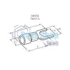 Наконечник вилочный изолированный Rexant 4.3 мм 0.5-1.5 мм² (НВи 1.5-4/НВи 1,25-4) красный