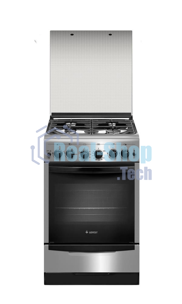 Плита газовая Gefest ПГ 5100-02 0004 серебристый, конфорок 4 шт, духовка 52 л, 50 см x 85 см x 58.5 см