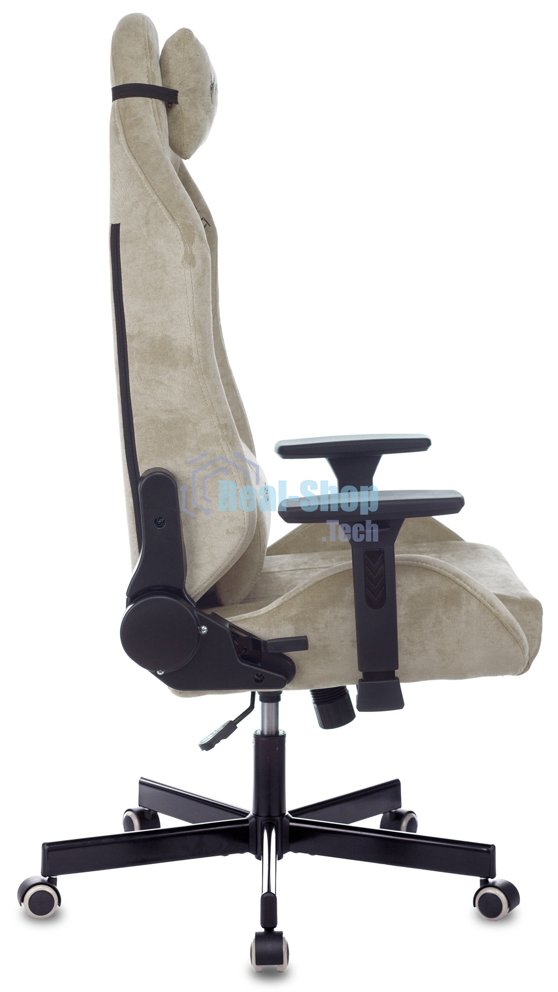 Кресло игровое Бюрократ Knight N1 Fabric бежевый Light-21, с подголов. крестовина металл