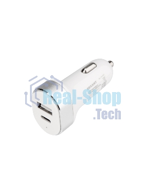 Автозарядка в прикуриватель Rexant АЗУ USB-A+USB-C, 3.1 A белый