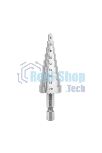 Сверло по металлу ступенчатое Kranz 4,0-20,0 мм 76 мм 62 HRC