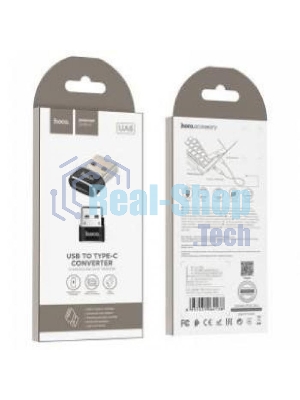 Переходник HOCO UA6 USB to Type-C, черный