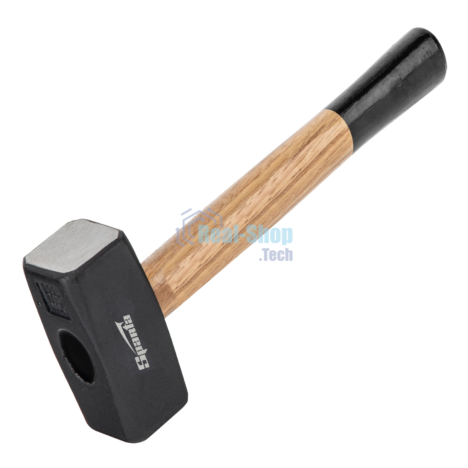 Кувалда Sparta 1500 г, кованая головка, деревянная двухцветная рукоятка