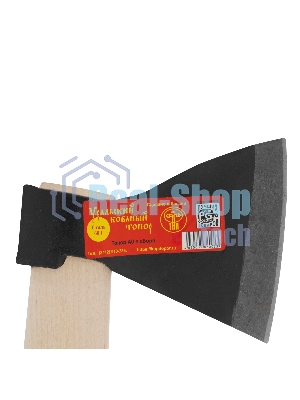 Россия Топор,1200 г,в сборе,кованый,деревянное топорище,400 мм,аО,21661