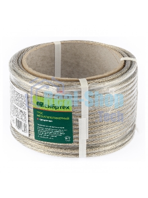 Трос Сибртех металлополимерный прозрачный ПР-6,0