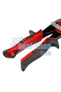 Ножницы по металлу Matrix, 250 мм, левый рез,сталь CRMO,двухкомпонентные рукоятки, PRO