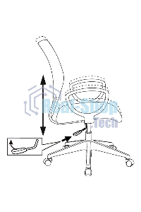 Кресло компьютерное Бюрократ Ch-599AXSN спинка сетка черный, сиденье черный TW-11