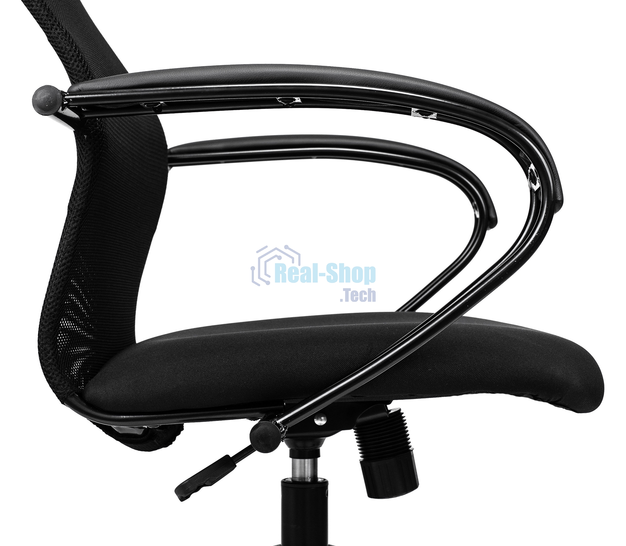 Кресло руководителя Бюрократ CH-607 TW-01 черный, сетка/ткань с подголов. крестовина пластик