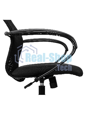 Кресло Бюрократ CH-607 TW-01 черный, сетка, подголовник