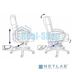 Кресло руководителя Бюрократ T-9908AXSN-AB черный, кожа, крестовина металл