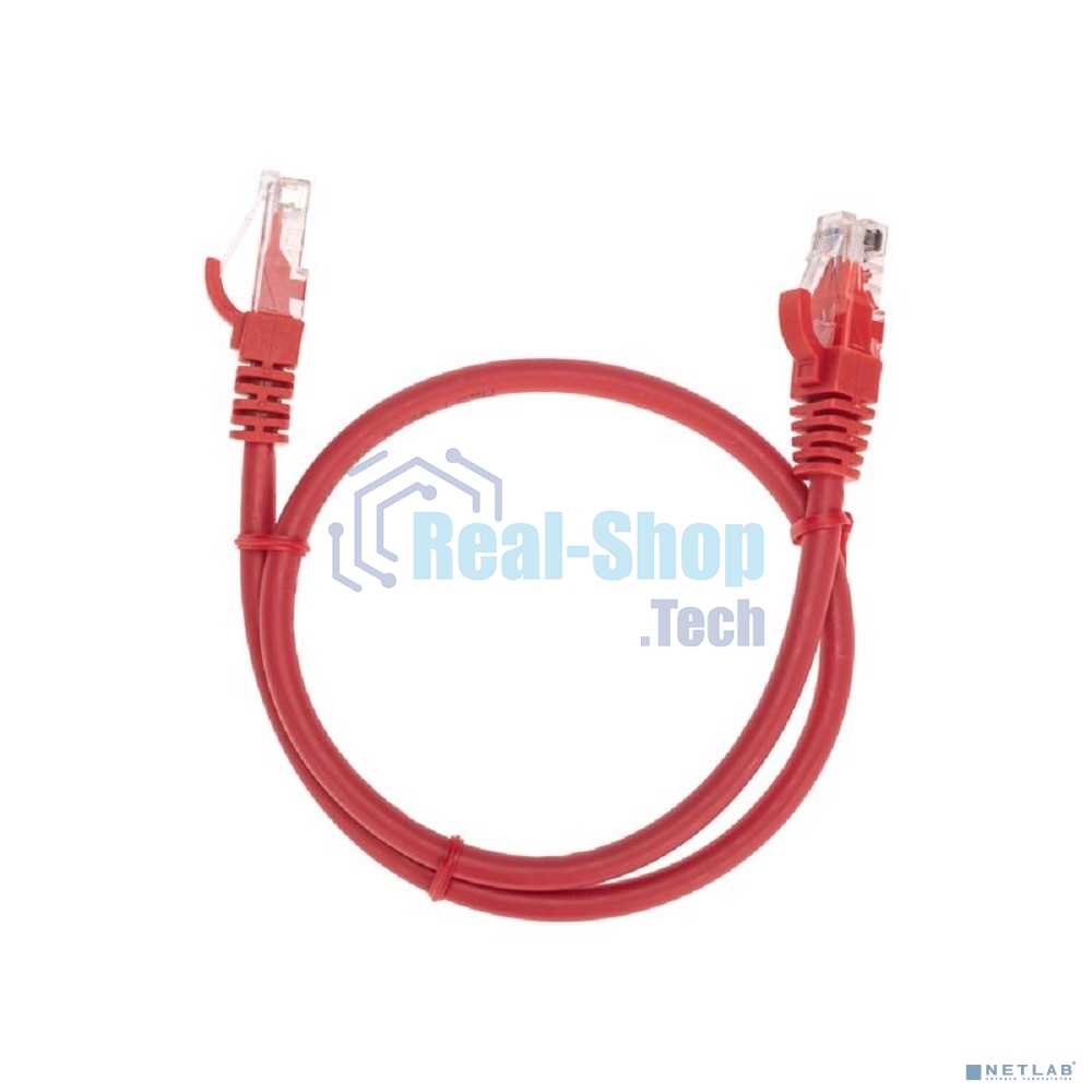 Патч-корд U/UTP Rexant cat.6, RJ45-RJ45, неэкранированный, 26AWG, LSZH, красный, 0.5 м