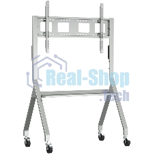 Мобильная стойка напольная Kromax OMEGA-12 silver, 1 шт/уп, Мобильная стойка напольная для TV 32