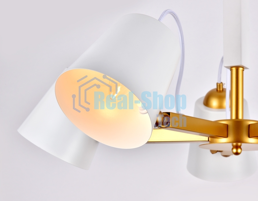 Светильник Ambrella light TR3101/5 WH/GD белый/золото E14 max 40W D680*370