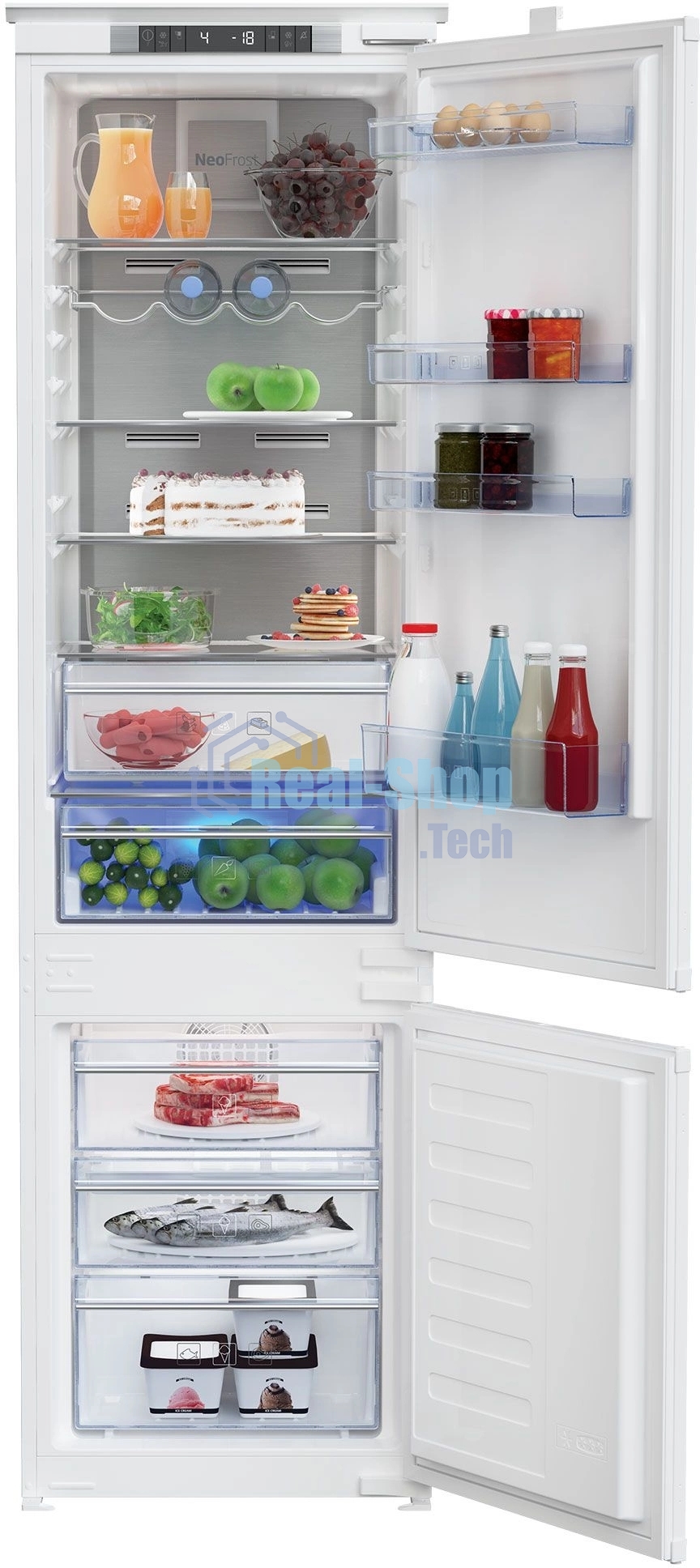 Встраиваемый холодильник Beko Diffusion BCNA306E2S двухкамерный