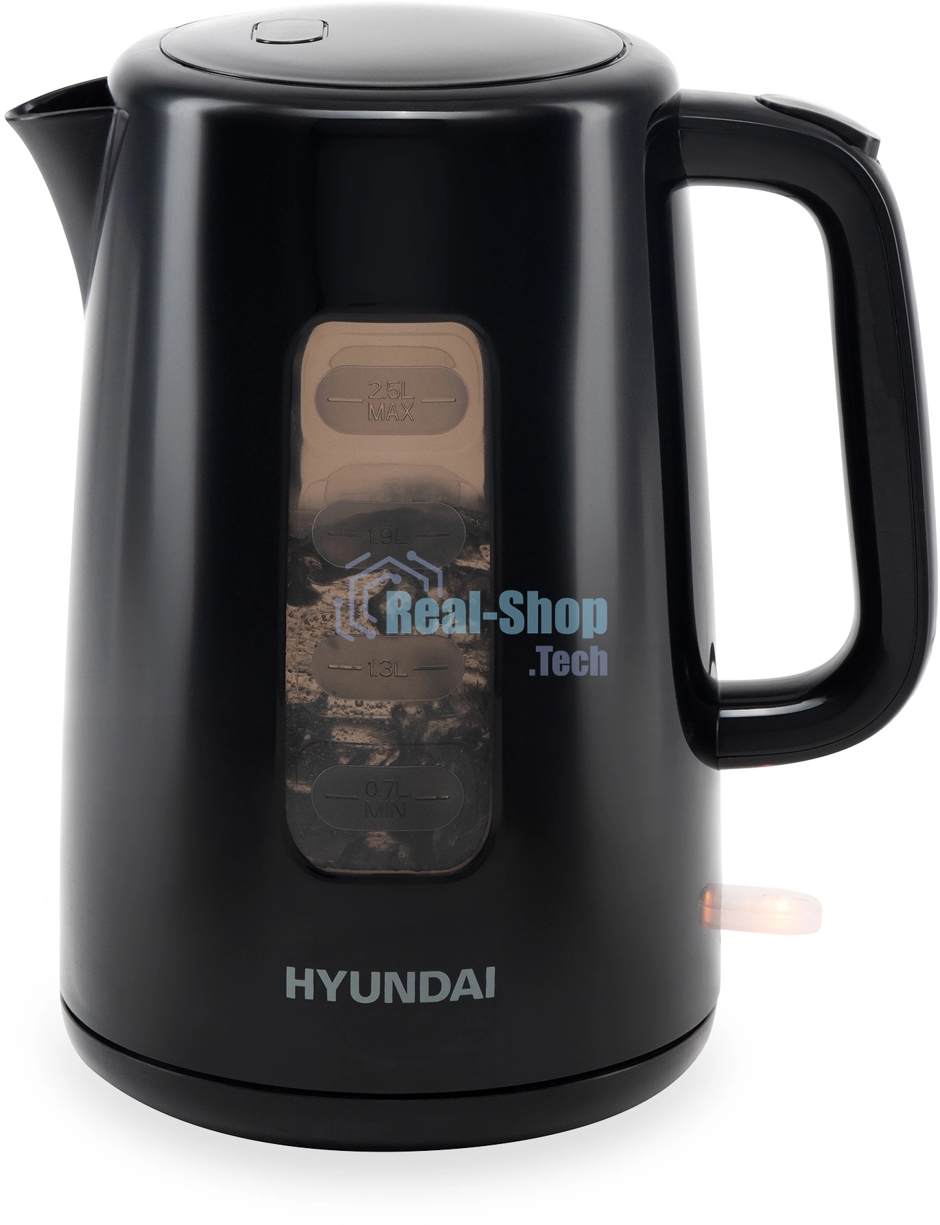 Чайник электрический Hyundai HYK-P2501 2.5л. 2200Вт черный (корпус: пластик)