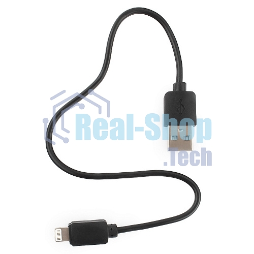 Кабель USB Гарнизон GCC-USB2-AP2-0.3M AM/Lightning, для iPhone5/6/7, IPod, IPad, 0.3м, черный, пакет