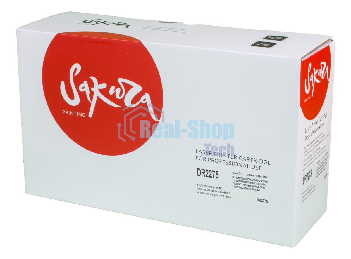 Фотобарабан Sakura DR2275 для Brother HL 2132/2240/2250;DCP 7057/7060, 12000 к.