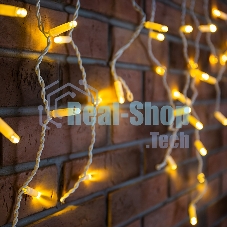 Новогодние светоукрашения Neon-night Гирлянда Айсикл (бахрома) светодиодный, 4,8 х 0,6 м, белый провод, 220В, диоды тепло-белые