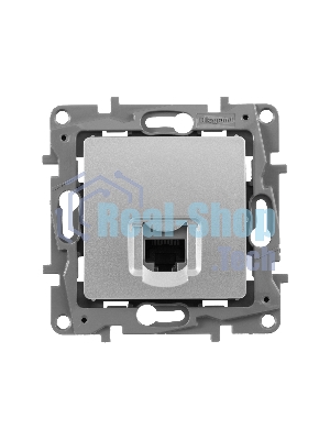 Информационная розетка RJ 45, категория 5e, UTP, Etika, алюминий