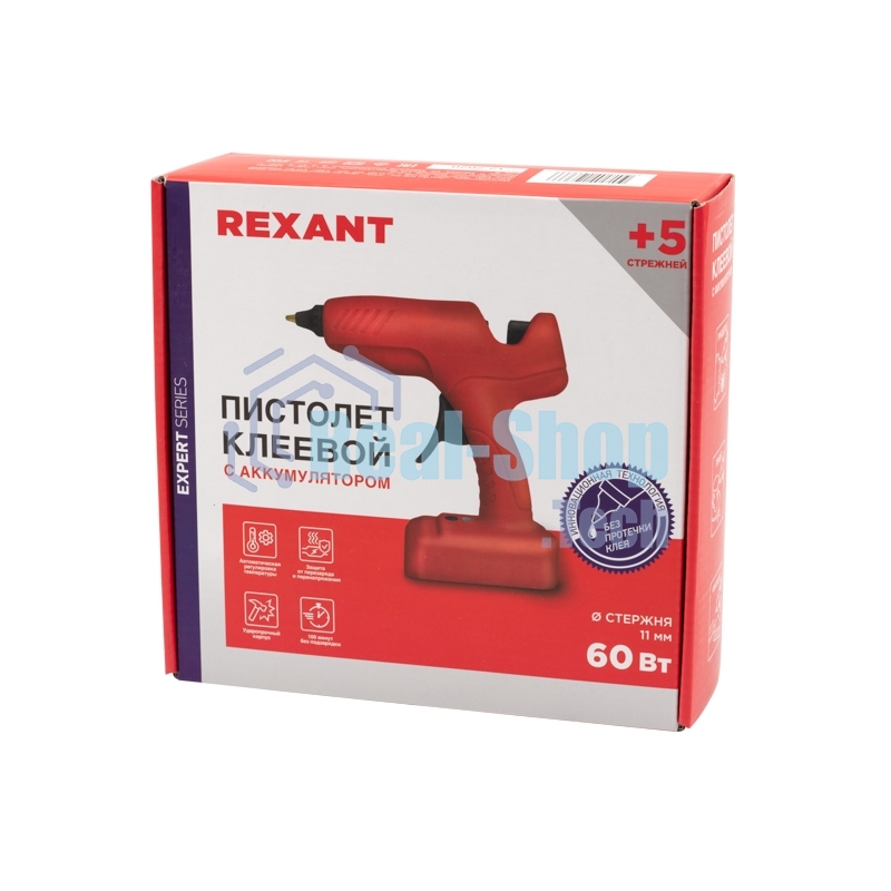 Клеевой пистолет Rexant, 60 Вт, Ø11 мм, 