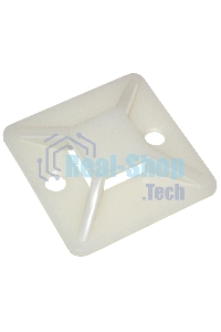 Площадка самокл. 25х25 под хомуты белый (уп.100шт) ИЭК UHP30-25-100