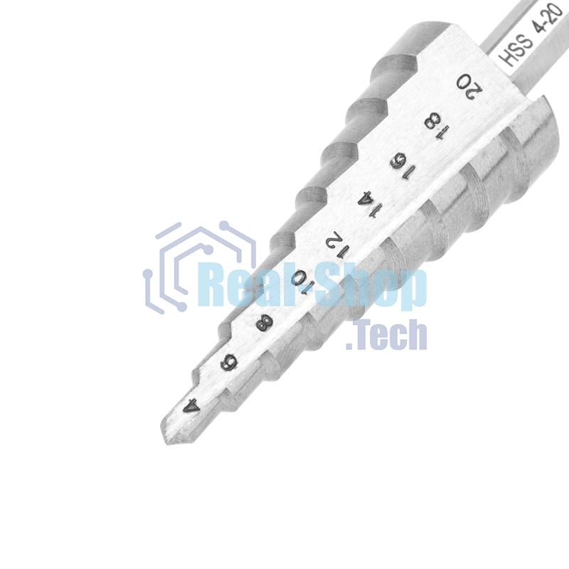 Сверло по металлу ступенчатое Kranz 4,0-20,0 мм 76 мм 62 HRC