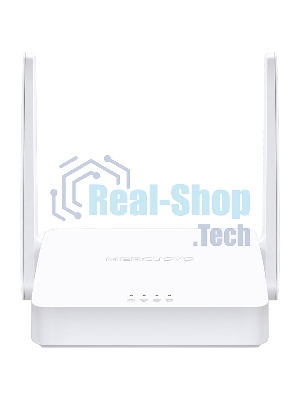Роутер Mercusys 300Mbps Multi-Mode Wireless N Router, 2× Fixed External Antennas, 2× 10/100 Mbps LAN Ports, 1× 10/100 Mbps WAN Port, FEATURE: Access Point Mode, WPS/Reset Button, IPTV, IPv6, Beamforming, MU-MIMO, Parental Controls, Guest Network