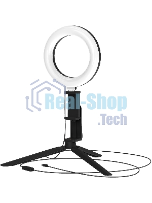 Светильник кольцевой Gauss 10W 600lm 3000-6500K 5V USB IP20 160x23мм черный дим, пульт LED 8