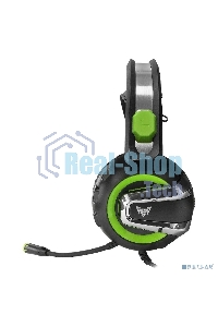 Гарнитура проводная игровая Crown CMGH-3002 черный/зеленый