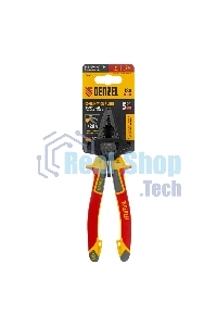 Плоскогубцы комбинированные Denzel диэлектрические трехкомпонентные рукоятки до 1000 В, 180 мм