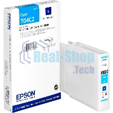 Картридж струйный Epson T04C (C13T04C240) голубой (1700 стр.) для WF-C8190DW/WF-C8690DWF