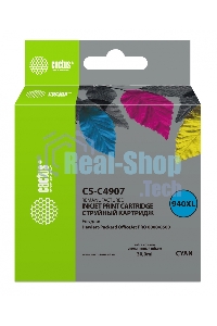 Картридж струйный Cactus CS-C4907 №940 голубой (30 мл) для HP OfficeJet PRO 8000/8500