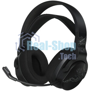 Гарнитура Bloody GR370 черный, беспроводная + проводная, Bluetooth, до 45 ч, подсветка