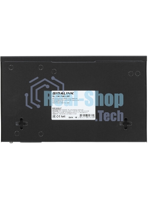Коммутатор GIGALINK GL-SW-F005-08P - неуправляемый, 8 PoE (802.3af) порта 10/100 Мбит/с до 250 метров cat.6, 2 Uplink порт 100 Мбит/с