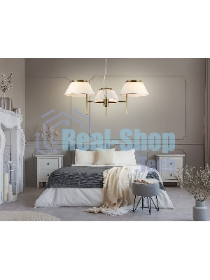 Люстра Ambrella light LH72471/3 BS/WH латунь/белый Е14/3 max 40W D800*290-1080