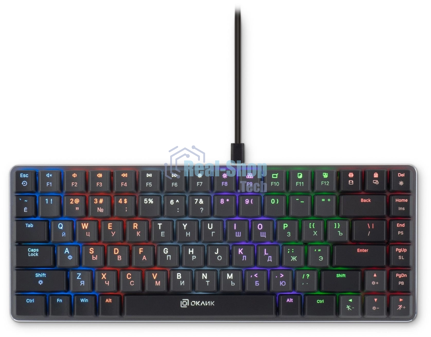 Клавиатура Oklick K615X проводная, USB Type-A, чёрный
