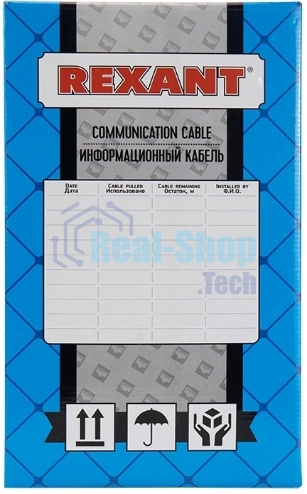 Кабель Rexant UTP 4PR 23AWG, CAT6 нг(А)-HF, LSZH (бухта 305 м)