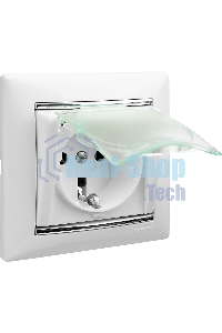 Розетка Legrand Valena 774220 влагозащищенная IP44 с заземлением с крышкой и защитными шторками (белая)