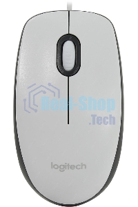 Мышь проводная Logitech M100 белый, 1000 dpi, USB, кнопки - 3