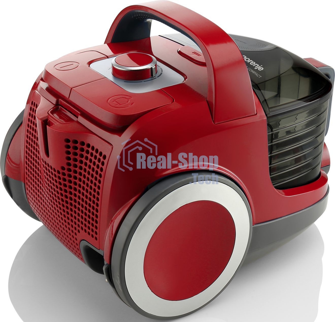 Пылесос Gorenje VC1901GACRCY черный/красный, 300/1900 Вт, уборка сухая, пылесборник контейнер 2.2 л