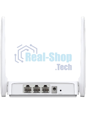 Роутер Mercusys 300Mbps Multi-Mode Wireless N Router, 2× Fixed External Antennas, 2× 10/100 Mbps LAN Ports, 1× 10/100 Mbps WAN Port, FEATURE: Access Point Mode, WPS/Reset Button, IPTV, IPv6, Beamforming, MU-MIMO, Parental Controls, Guest Network