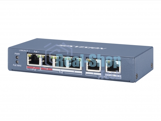 Коммутатор Hikvision DS-3E0106HP-E