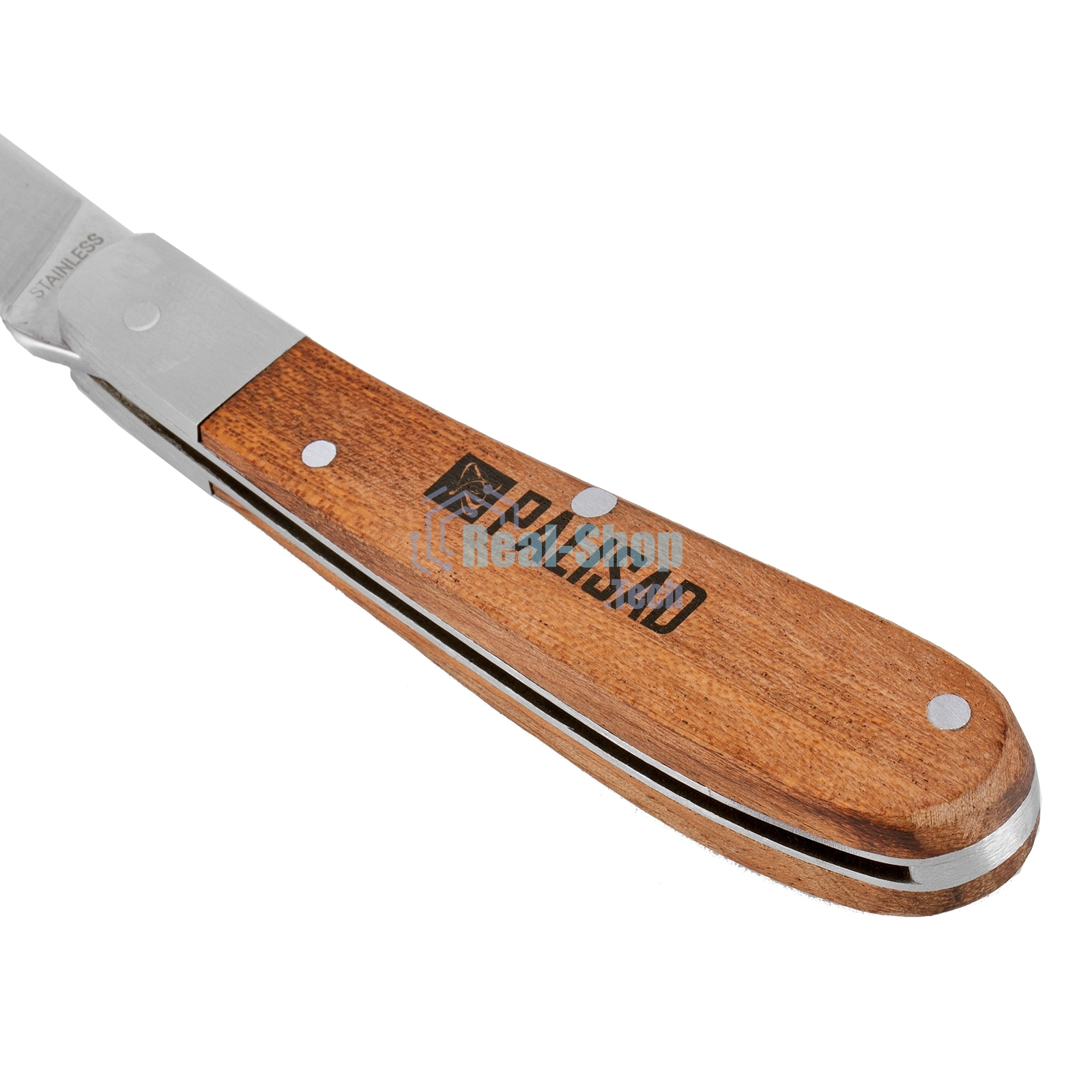 Нож Palisad садовый 170 мм складной изогнутое лезвие дерев. ручка