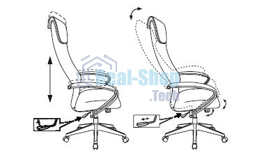 Кресло руководителя Бюрократ CH-607 TW-01 черный, сетка/ткань с подголов. крестовина пластик