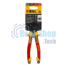 Плоскогубцы комбинированные Denzel диэлектрические трехкомпонентные рукоятки до 1000 В, 180 мм