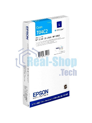 Картридж струйный Epson T04C (C13T04C240) голубой (1700 стр.) для WF-C8190DW/WF-C8690DWF